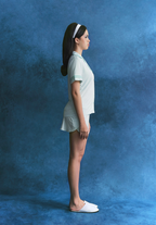 Salie Signature Bamboo Button Short Pyjamas in Powder Blue