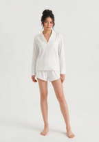 Salie Signature Bamboo Buttonless Sleep Set in Canvas