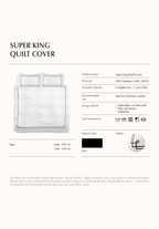 Super King Quilt Cover Minuit Collection