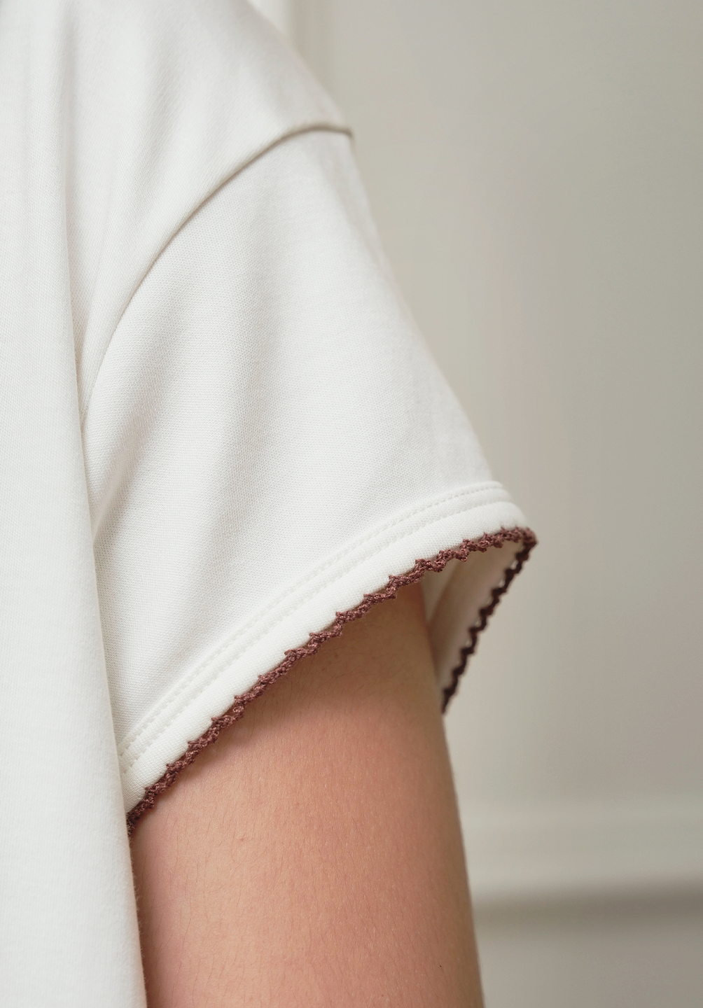 The Skim Latte Cotton Tee - The Devil Wears Prada