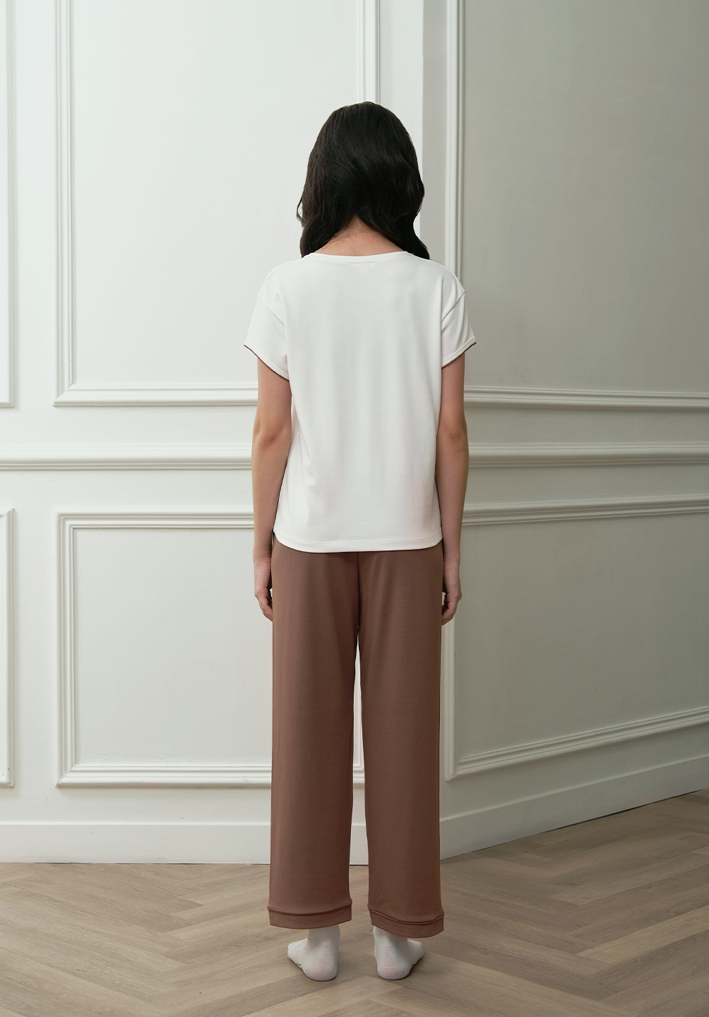 The Skim Latte Cotton Tee - The Devil Wears Prada