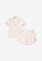 Salie Signature Bamboo Button Short Pyjamas in Powder Pink