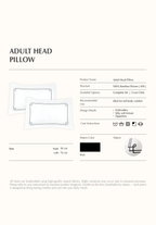 Adult Head Pillow Minuit Collection