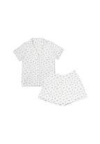 SALIE X Elxi Elvina - Bamboo Pointelle Button Short Pyjamas in Bluebell