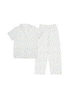 SALIE X Elxi Elvina - Bamboo Pointelle Button Long Pyjamas in Bluebell