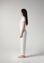 SALIE X Elxi Elvina - Bamboo Pointelle Long Pyjamas Set in Bluebell