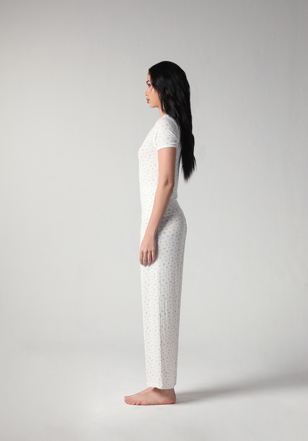SALIE X Elxi Elvina - Bamboo Pointelle Long Pyjamas Set in Bluebell