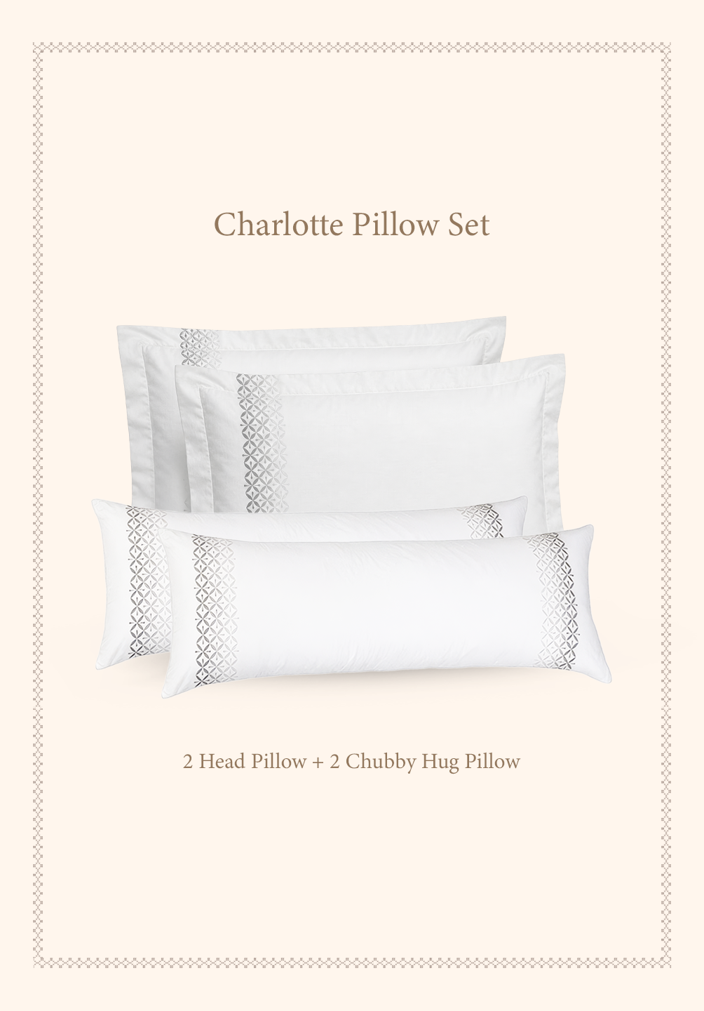 [BUNDLE] Head & Hug Pillow Set Charlotte Collection