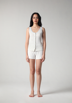 SALIE X Elxi Elvina - Bamboo Pointelle Tank in Bluebell