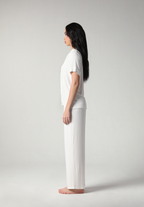 SALIE X Elxi Elvina - Bamboo Pointelle Button Long Pyjamas in Opal White