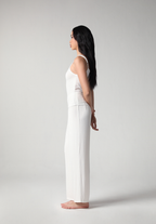 SALIE X Elxi Elvina - Bamboo Pointelle Strap Tank in Opal White