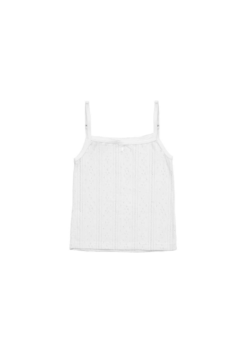 SALIE X Elxi Elvina - Bamboo Pointelle Strap Tank in Opal White