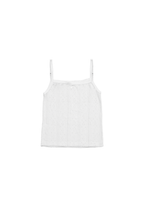 SALIE X Elxi Elvina - Bamboo Pointelle Strap Tank in Opal White