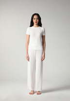 SALIE X Elxi Elvina - Bamboo Pointelle Long Pyjamas Set in Opal White