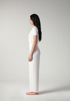 SALIE X Elxi Elvina - Bamboo Pointelle Long Pyjamas Set in Opal White