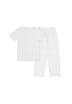 SALIE X Elxi Elvina - Bamboo Pointelle Long Pyjamas Set in Opal White