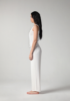 SALIE X Elxi Elvina - Bamboo Pointelle Tank in Opal White