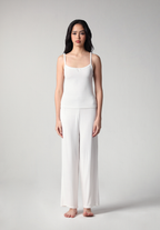 SALIE X Elxi Elvina - Bamboo Pointelle Long Pants in Opal White