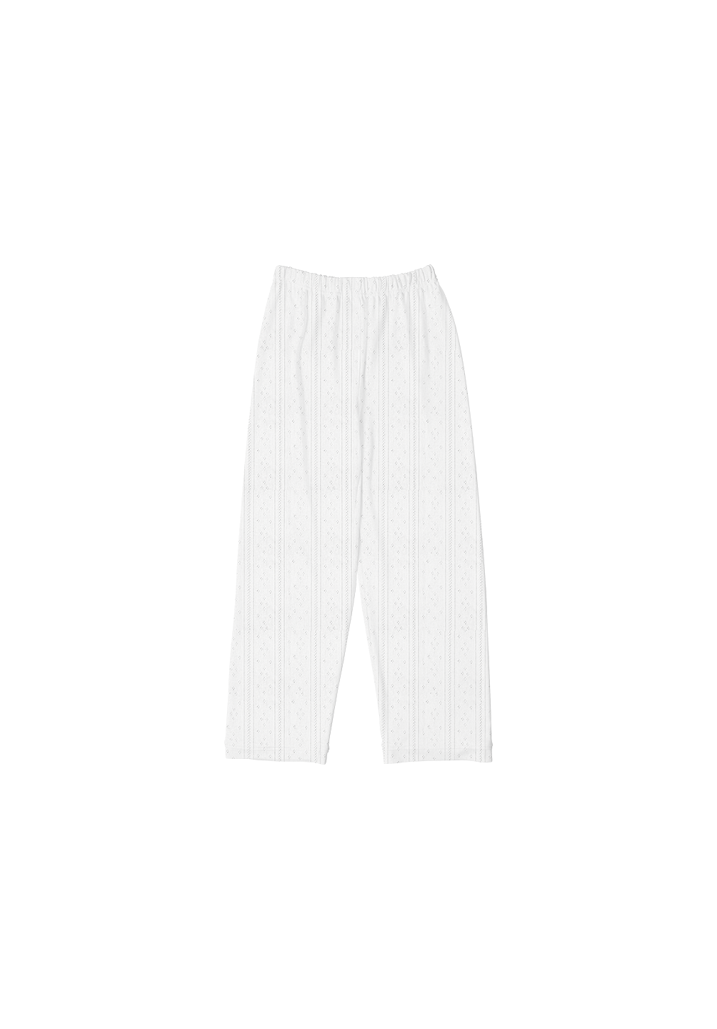 SALIE X Elxi Elvina - Bamboo Pointelle Long Pants in Opal White