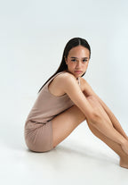 Women Seamless Tank Set in Taupe