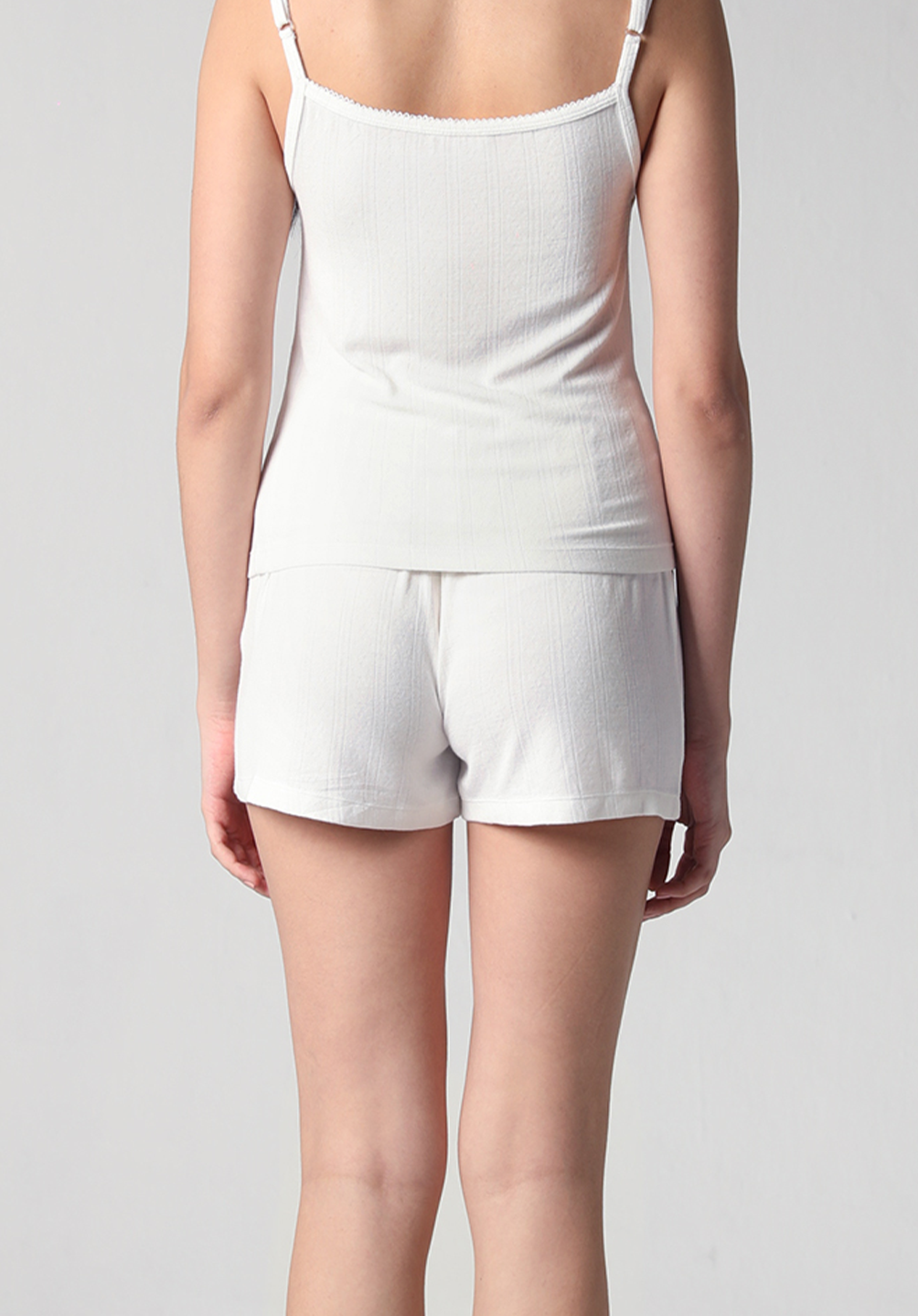 SALIE X Elxi Elvina - Bamboo Pointelle Shorts in Opal White