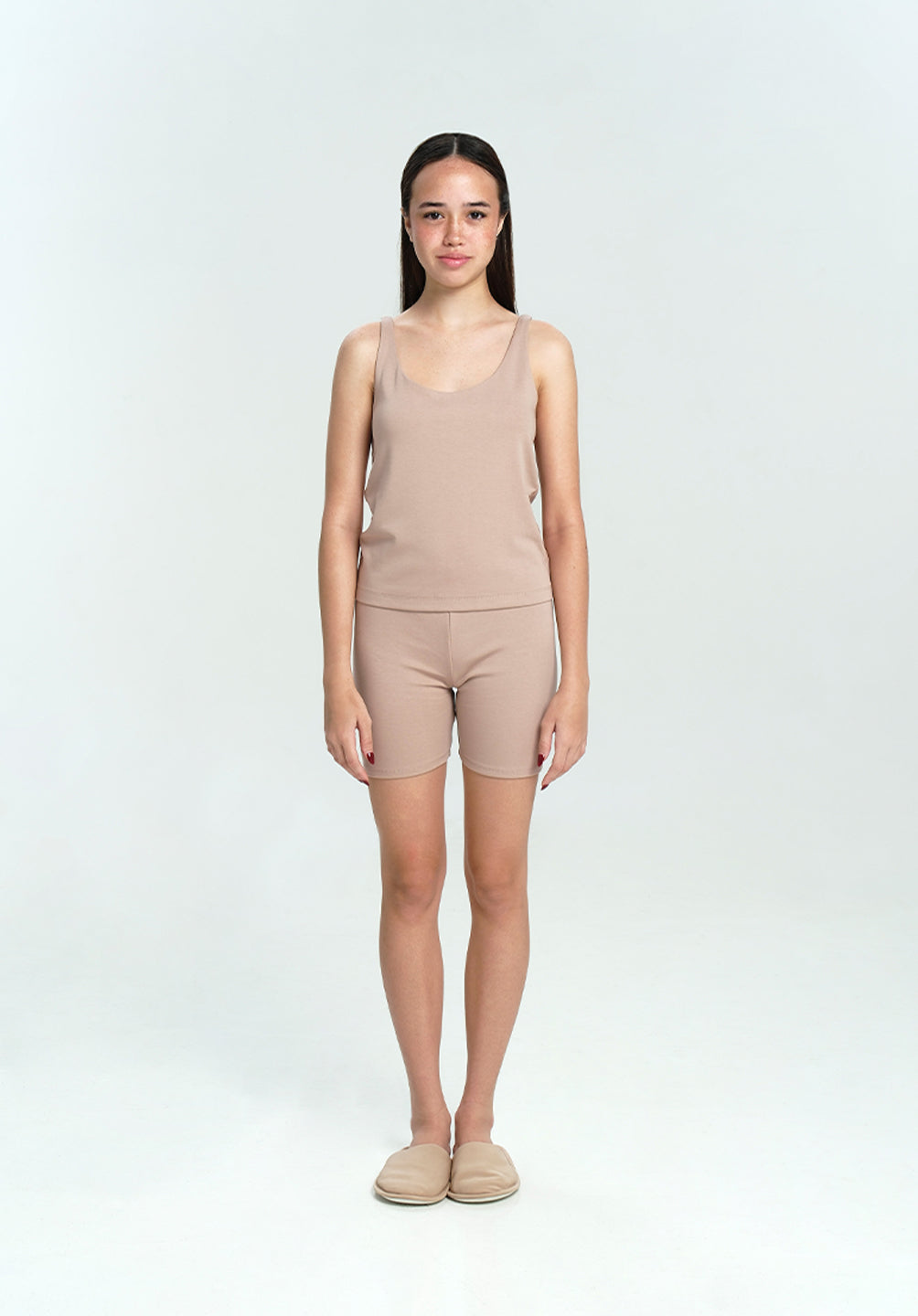 Women Seamless Tank Set in Taupe