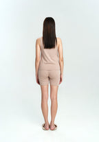 Women Seamless Tank Set in Taupe