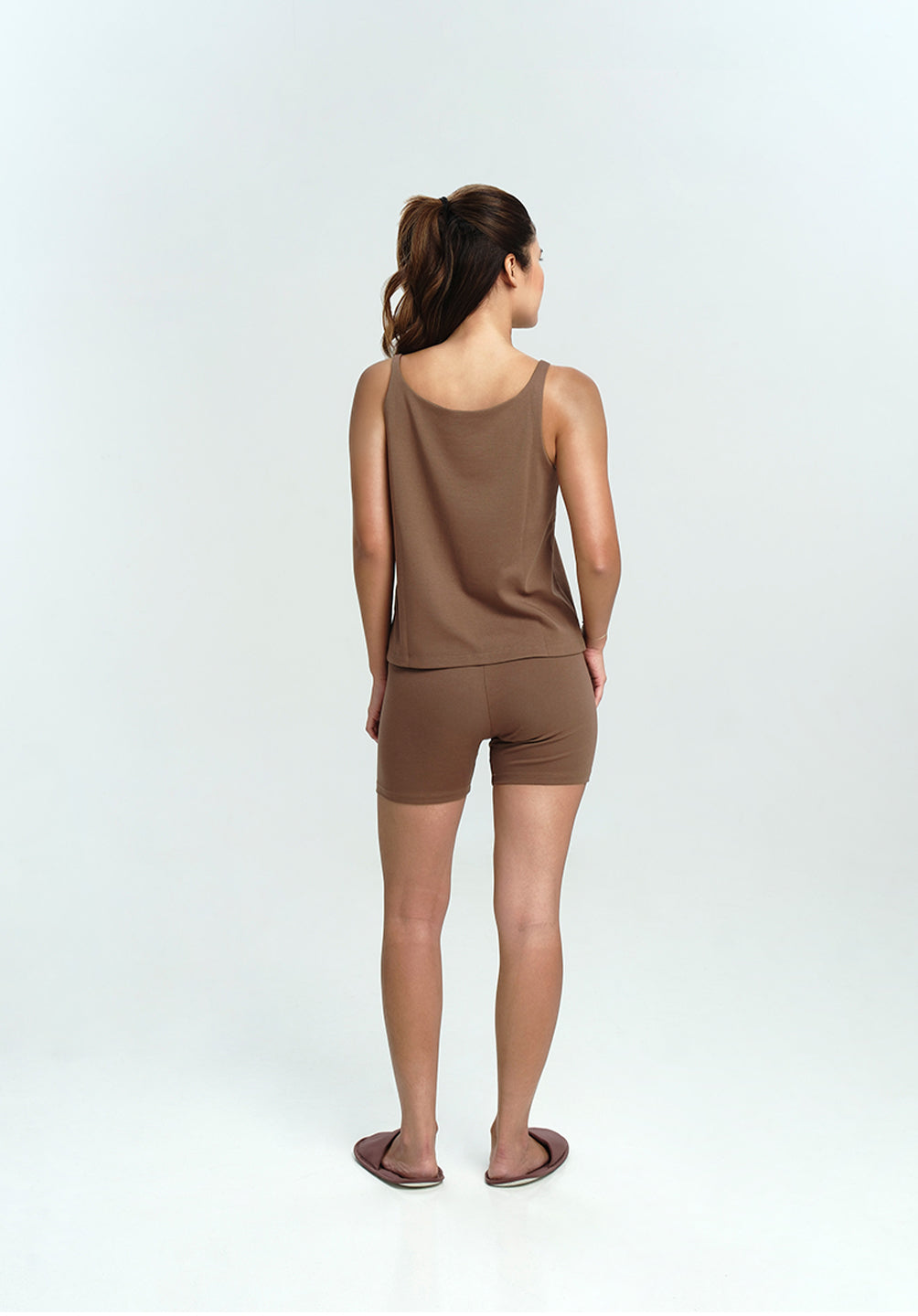 Women Seamless Tank Set in Espresso