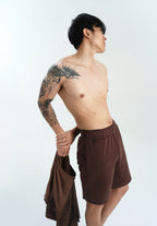 Men Sweat Shorts in Espresso