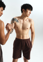 Men Sweat Shorts in Espresso