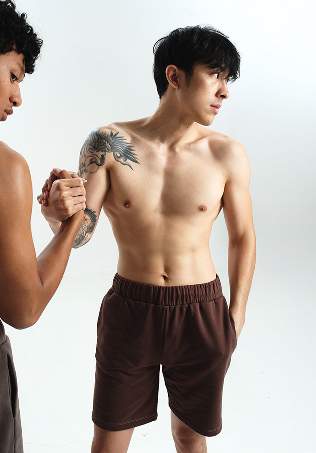 Men Sweat Shorts in Espresso