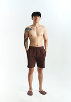 Men Sweat Shorts in Espresso