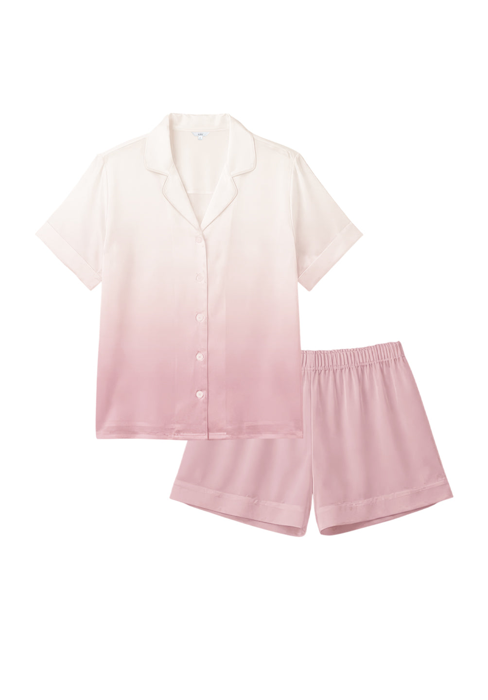 SALIE X Tiffany Soetanto - Bamboo Button Short Pyjamas Set in Pink Rose