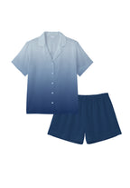 SALIE X Tiffany Soetanto - Bamboo Button Short Pyjamas Set in Blue Lagoon