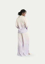 SALIE X Tiffany Soetanto - Bamboo Button Long Pyjamas Set in Lilac Mist