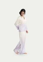 SALIE X Tiffany Soetanto - Bamboo Button Long Pyjamas Set in Lilac Mist
