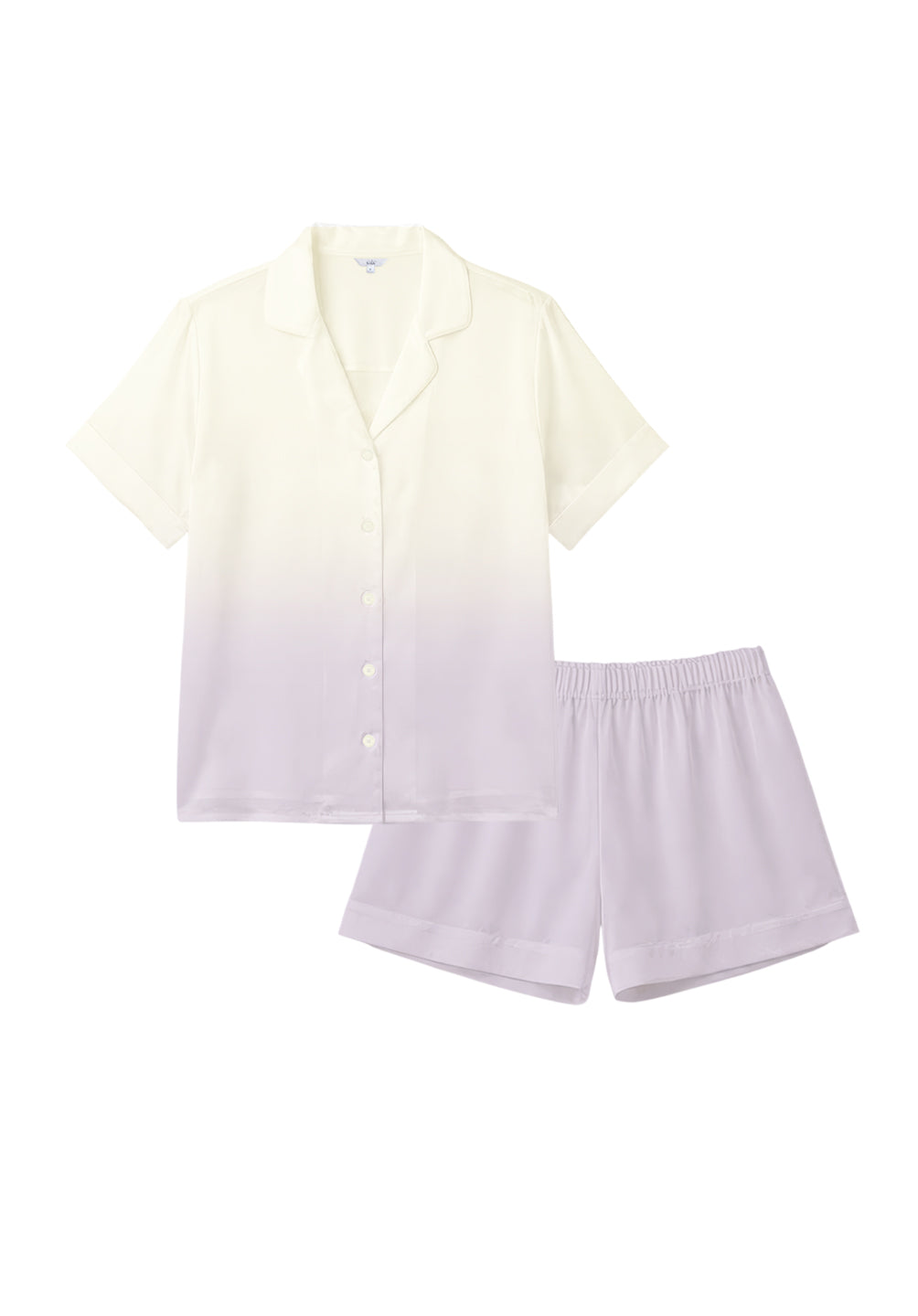 SALIE X Tiffany Soetanto - Bamboo Button Short Pyjamas Set in Lilac Mist