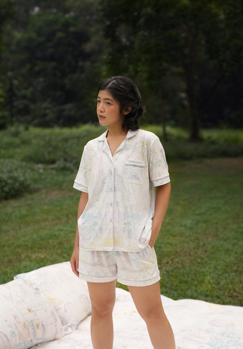 Women Short Button Pyjamas Set Celeste Collection