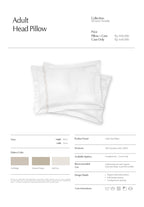 Adult Head Pillow Amelia Collection