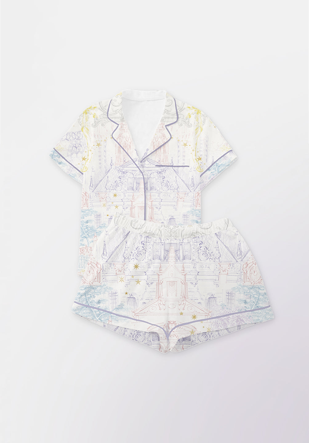 Women Short Button Pyjamas Set Celeste Collection