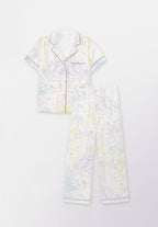 Women Long Button Pyjamas Set Full Print Celeste Collection