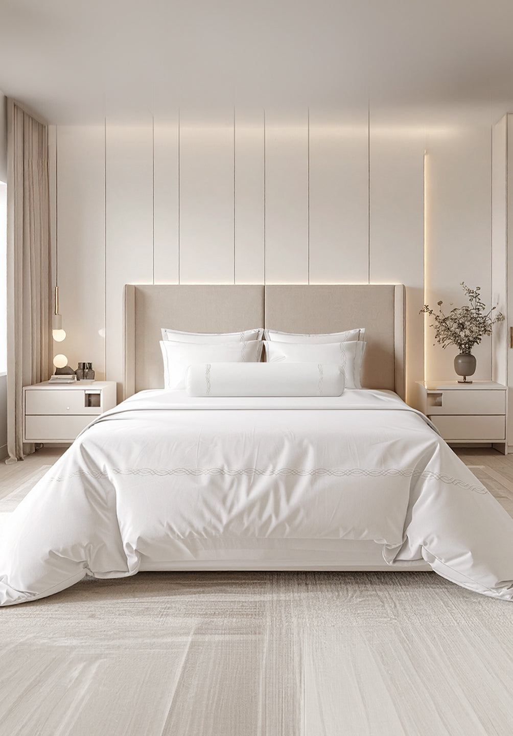 Bamboo Woven Full Bedding Set Amelia Super King Bed