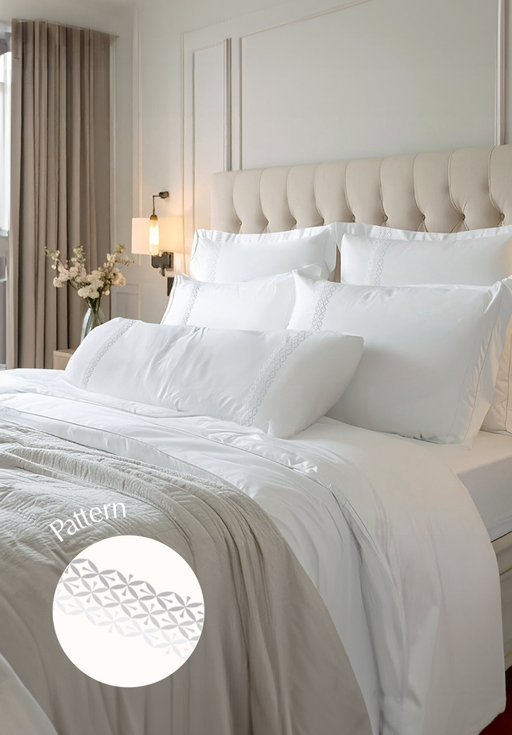 Bamboo Woven Full Bedding Set Charlotte Super King Bed