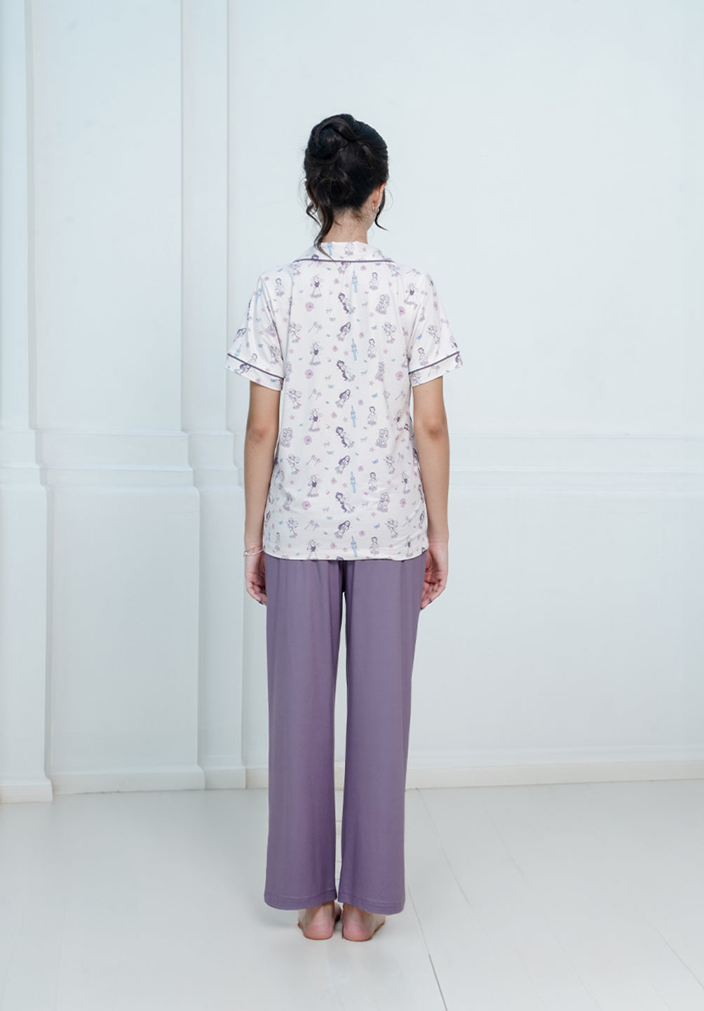 Women Long Button Pyjamas Disney Princess