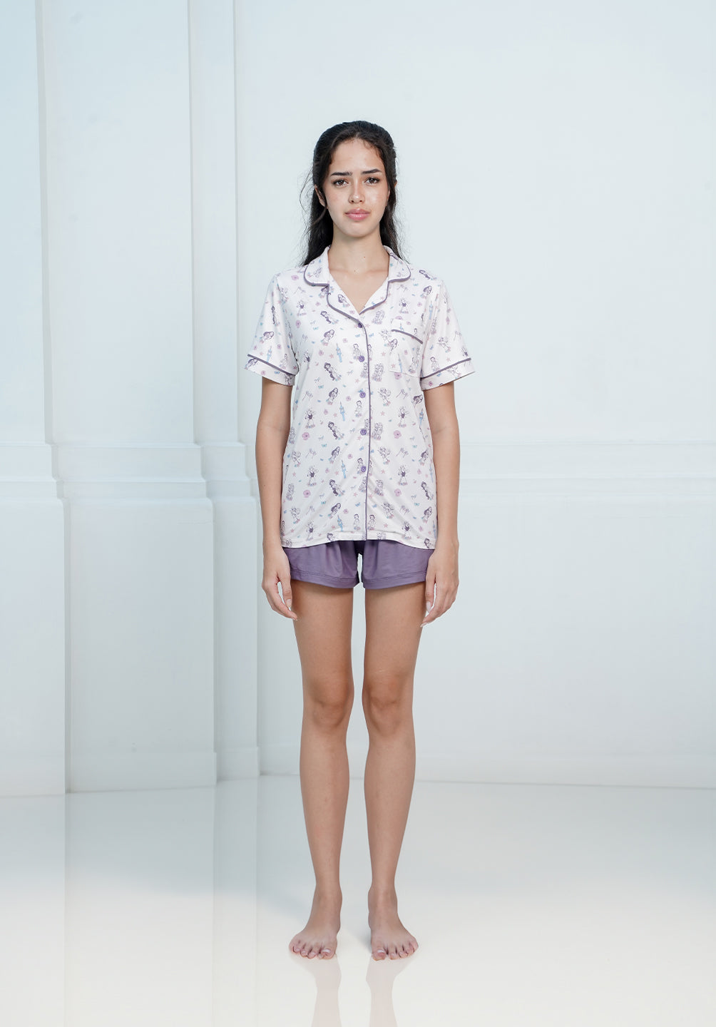 Women Short Button Pyjamas Disney Princess