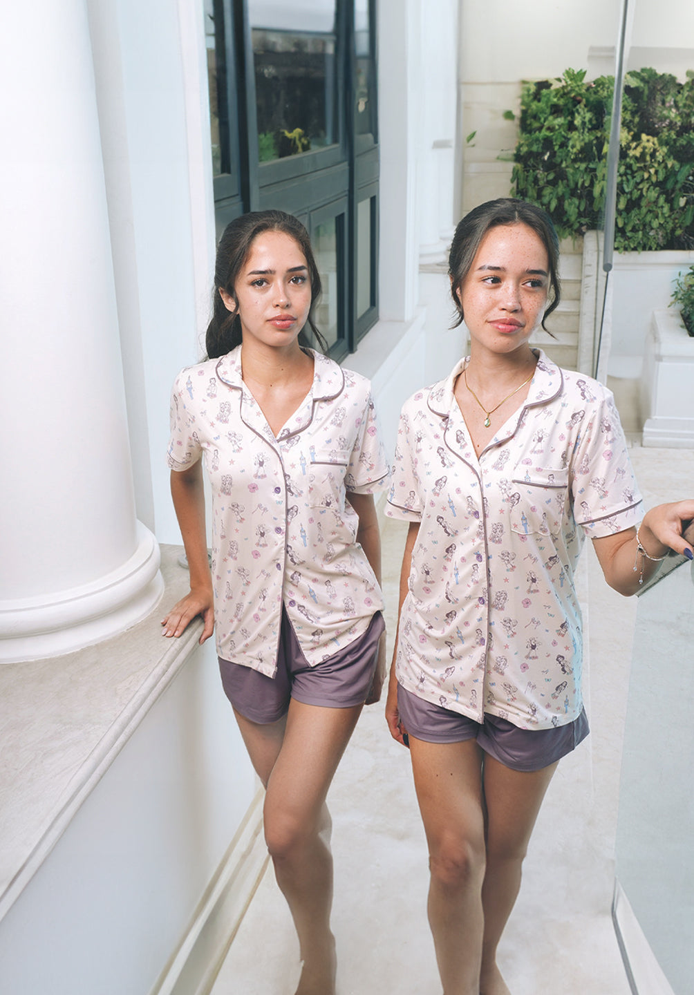 Women Short Button Pyjamas Disney Princess