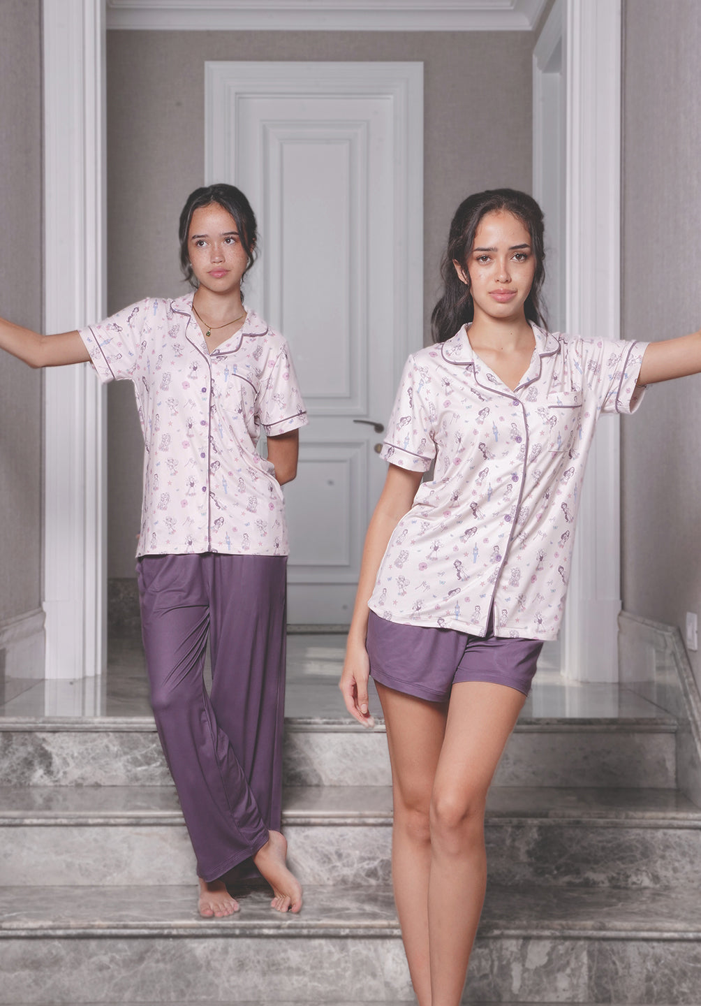 Women Short Button Pyjamas Disney Princess