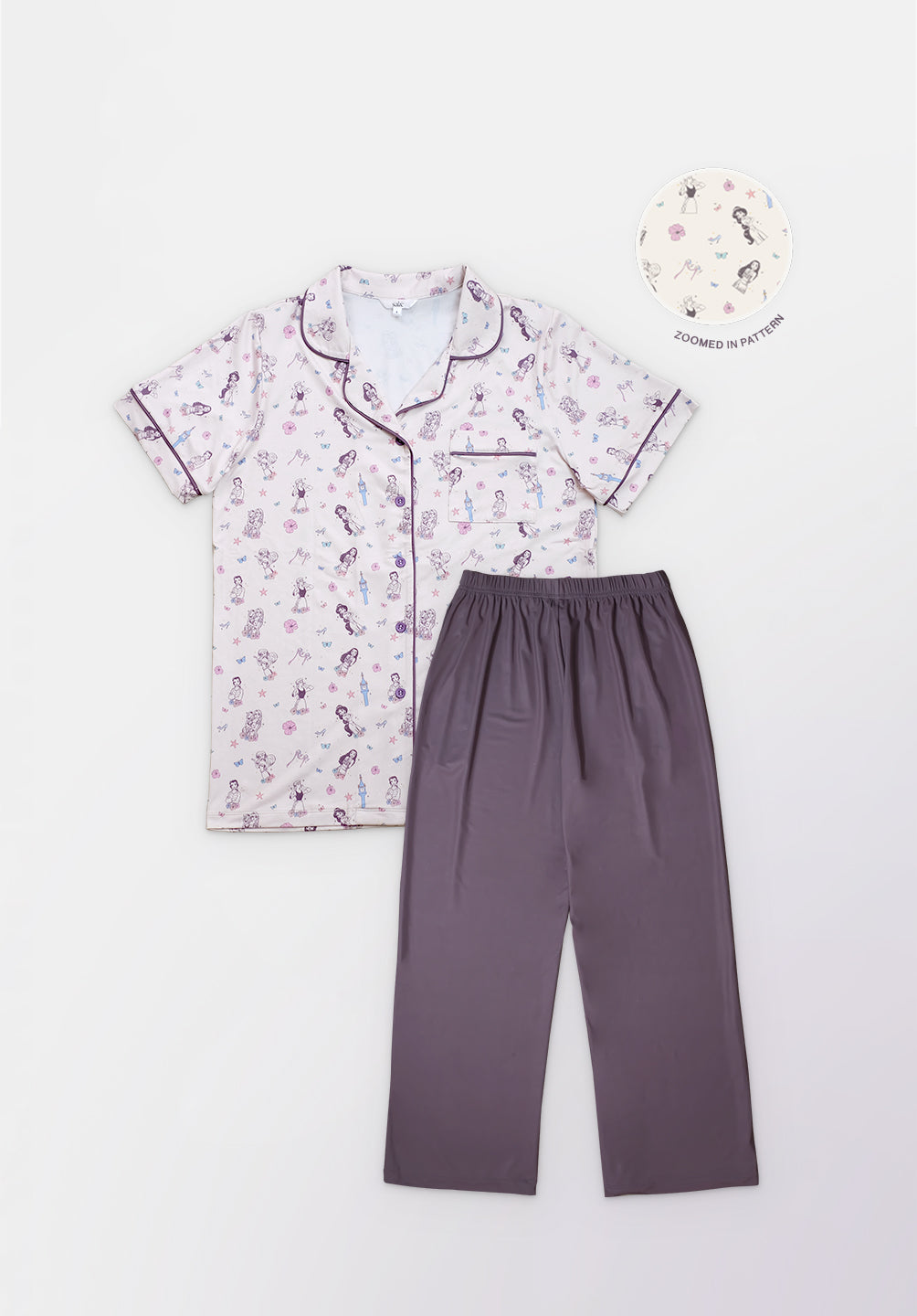 Women Short Button Pyjamas Disney Princess