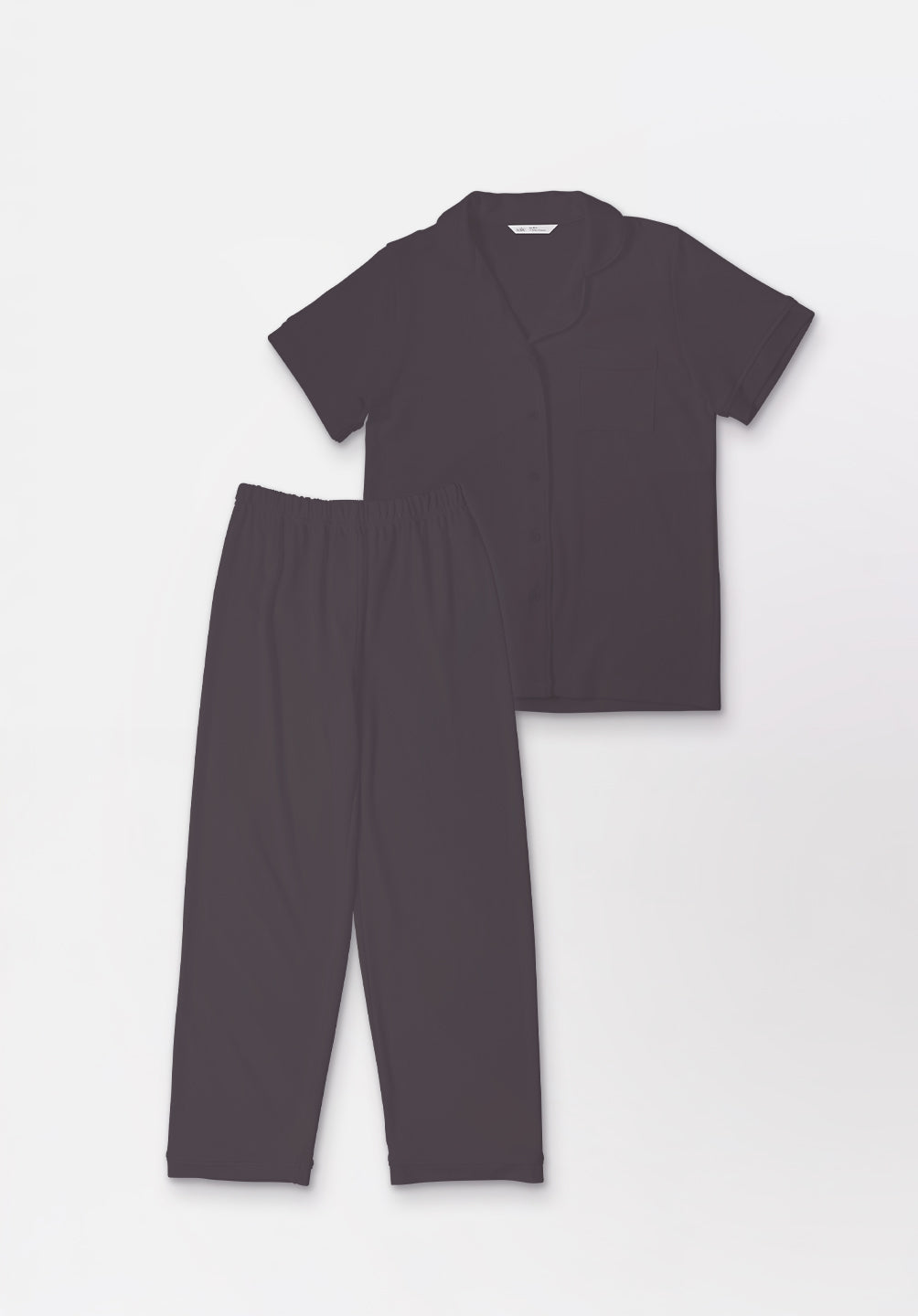 Women Cotton Button Pyjamas Long Pants in Charcoal - SALIE