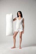 SALIE X Elxi Elvina - Chubby Hug Pillow in Opal White Pointelle